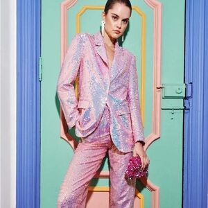 Celia B Pink Sequin Kimbazi Blazer